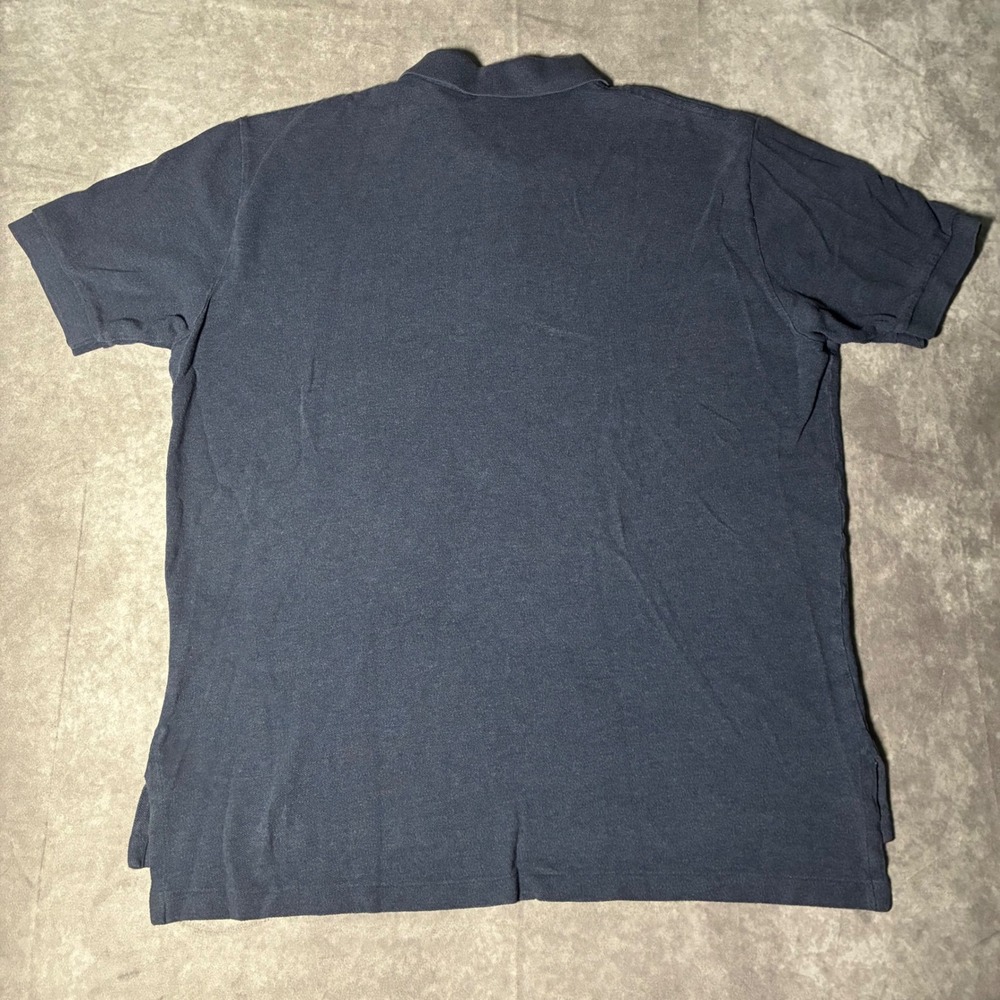 Vintage Polo Ralph Lauren Mens XL Navy Blue Short Sleeve Polo Shirt Red Pony - Picture 4 of 7